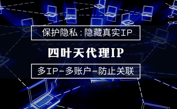 【六盘水代理IP】代理服务器的类型有哪些？四叶天代理IP怎么样